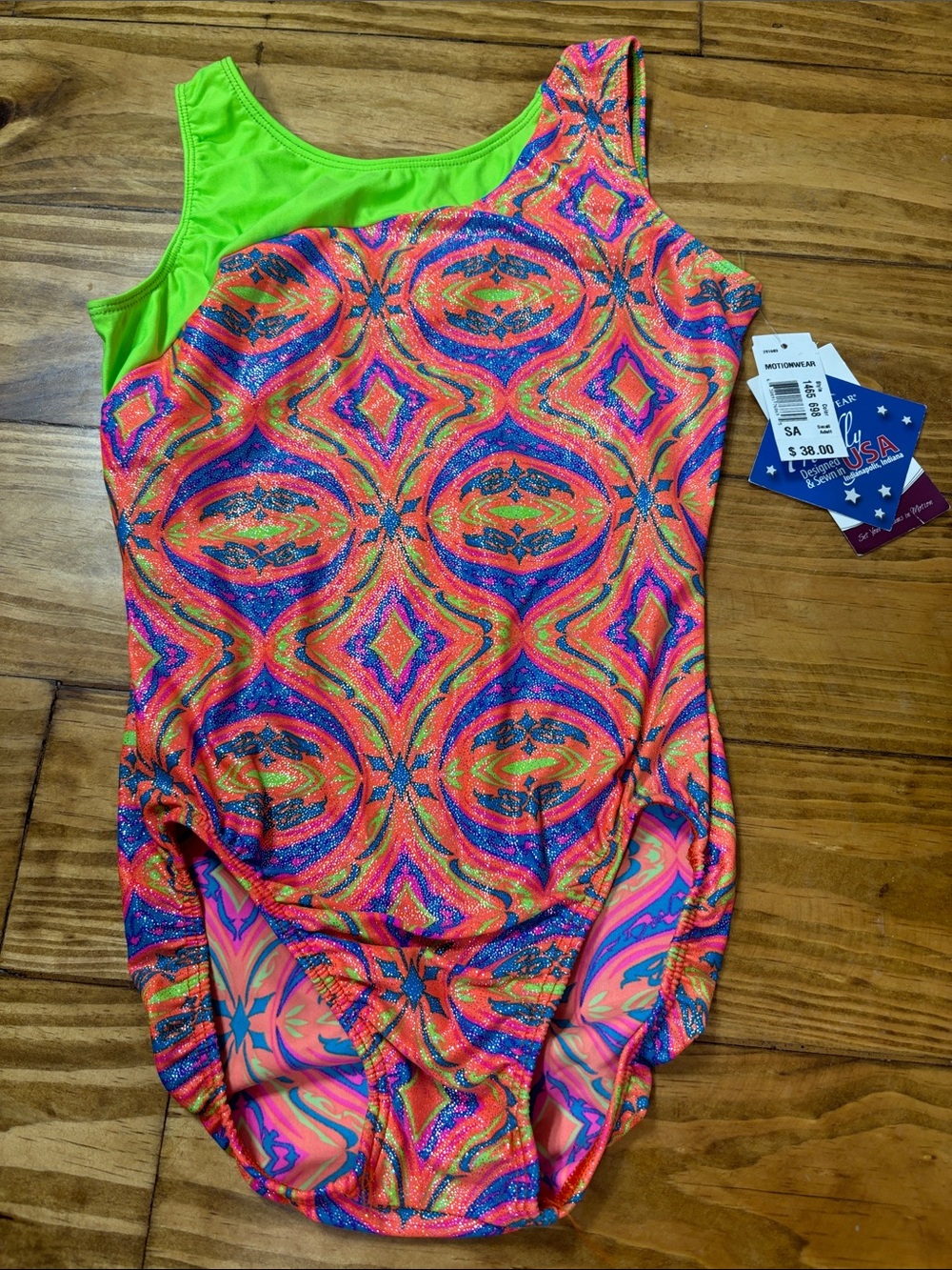 NWT Motionwear Small Adult Gymnastics Leotard Style 1465 Color 698
